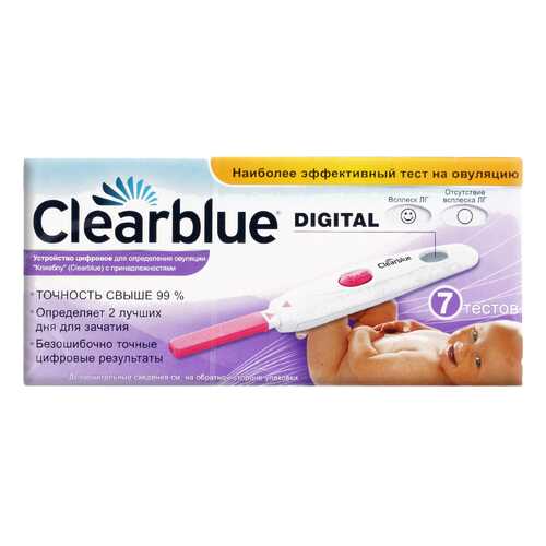 Тест на овуляцию Clearblue Digital цифровой с принадлежностями 7 шт. в Фармаимпекс