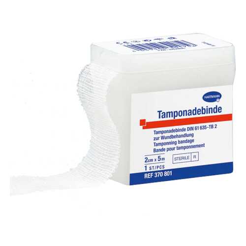 Бинт тампонадный Tamponadebinden steril стерильный для небольших полостей, 5 м х2 см в Фармаимпекс