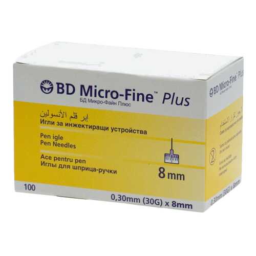 Иглы BD Micro-Fine Plus для шприц-ручки 0,3 х 8 мм 100 шт. в Фармаимпекс