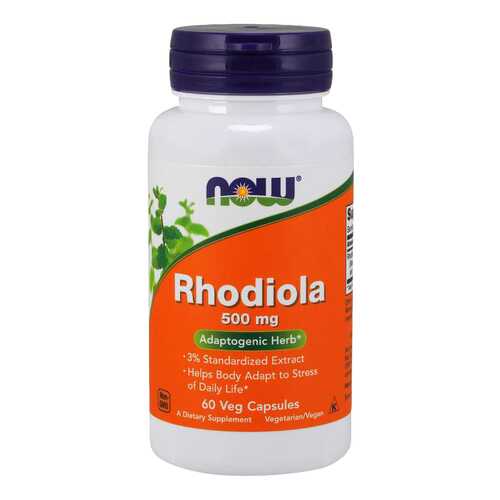 Для нервной системы NOW Rhodiola 500 мг 60 капсул в Фармаимпекс