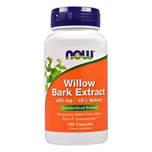 Для нервной системы NOW White Willow Bark 400 мг 100 капсул в Фармаимпекс