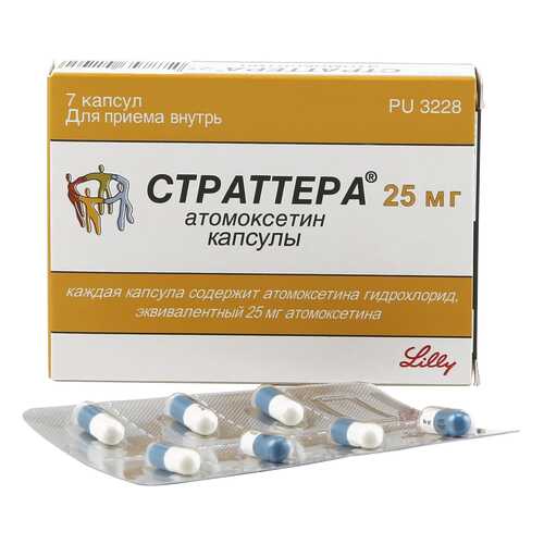 Страттера капсулы 25 мг 7 шт. в Фармаимпекс