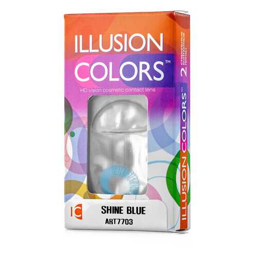 Контактные линзы ILLUSION colors Shine 2 линзы -3.5D blue голубой в Фармаимпекс
