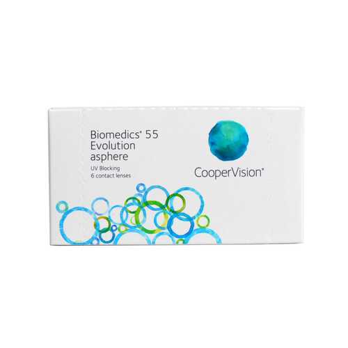 Контактные линзы Biomedics 55 Evolution asphere 6 линз R 8,9 -7,00 в Фармаимпекс