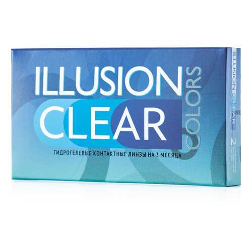 Контактные линзы ILLUSION colors Clear 2 линзы -1.25D прозрачные в Фармаимпекс