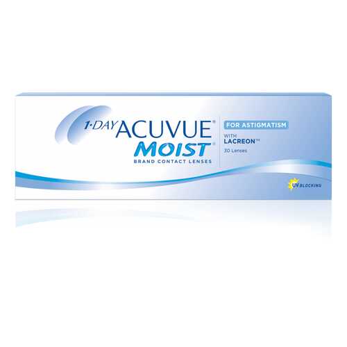 Контактные линзы 1-Day Acuvue Moist for Astigmatism 30 линз -9,00/-2,25/180 в Фармаимпекс