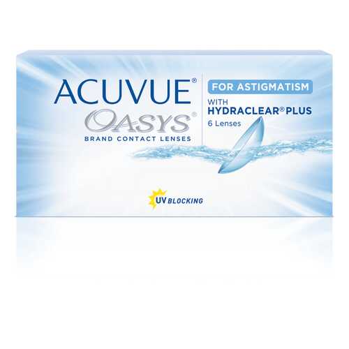 Контактные линзы Acuvue Oasys for Astigmatism with Hydraclear Plus 6 линз +0,25/-0,75/50 в Фармаимпекс