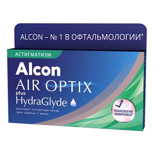 Контактные линзы AirOptix HydraGlyde for Astigmatism 3 шт. PWR -3,50, CYL -0,75, AXIS 010 в Фармаимпекс