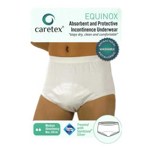 Многоразовые впитывающие трусы Caretex Equinox Gentug Textile XS, белые в Фармаимпекс