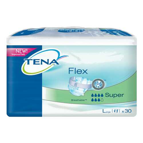 Подгузники для взрослых с поясом, L, 30 шт. Tena Flex Super в Фармаимпекс