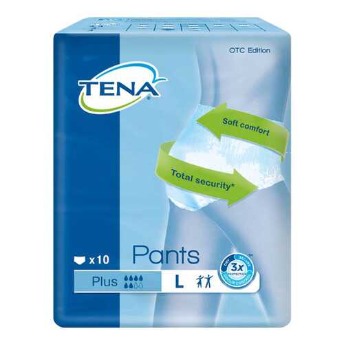 Подгузники для взрослых Tena Pants Plus L 10 шт. в Фармаимпекс
