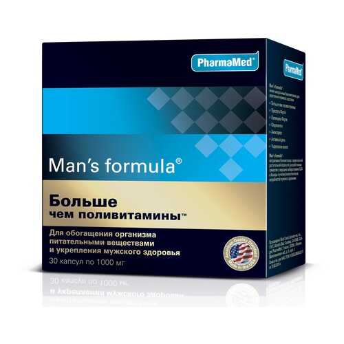 PharmaMed Man's formula Больше чем поливитамины, 30 капс в Фармаимпекс