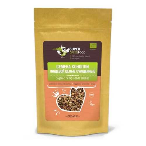 Семена конопли пищевой целые очищенные, 150 гр, Super Green Food в Фармаимпекс