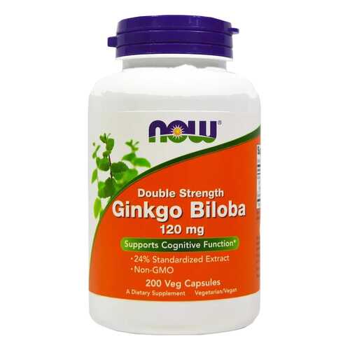 Добавка для здоровья NOW Double Strength Ginkgo Biloba 200 капсул в Фармаимпекс